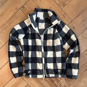 Womens Columbia fleece, buffalo plaid size medium
